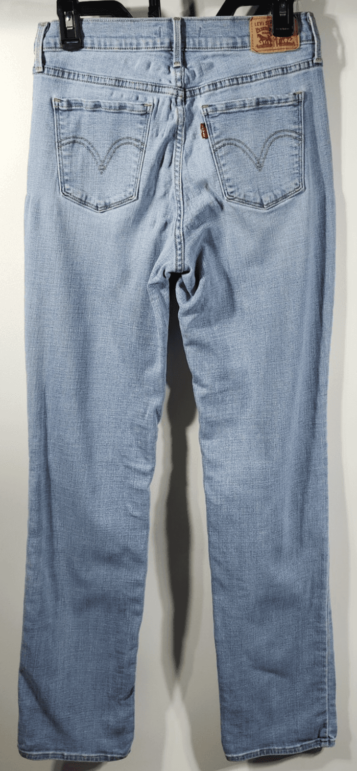 Levi's 505 Straight Leg Jeans Women's Size 6 Light Blue Denim Mid Rise - Thumbnail 4