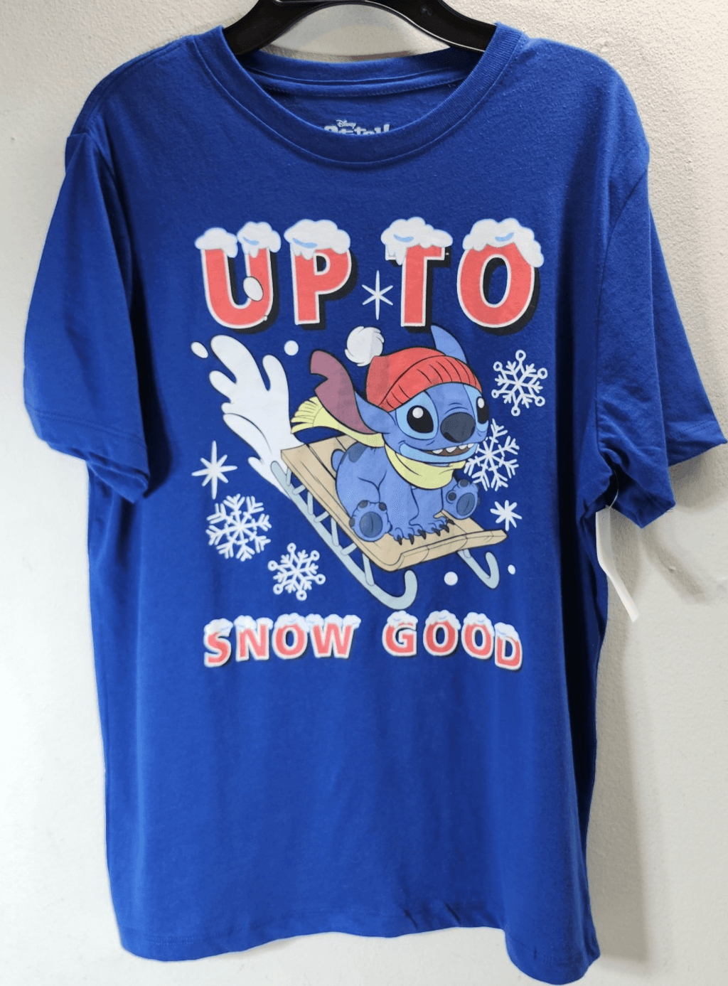 Disney Lilo & Stitch "Up To Snow Good" Graphic T-shirt Boys Size 2XL NEW - Thumbnail 5