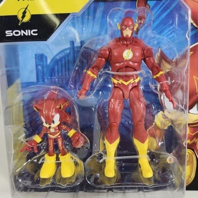 Sonic The Hedgehog and The Flash Action Figures 5" Jakks Pacific DC Wave 2 NEW - Thumbnail 2