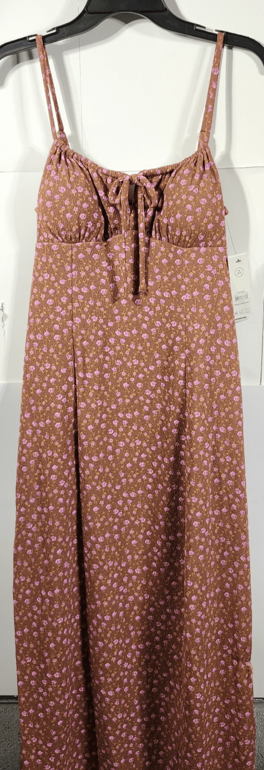 No Boundaries Womens Maxi Bodycon Dress Size XS 0-2 Pink Floral Design NEW - Thumbnail 6
