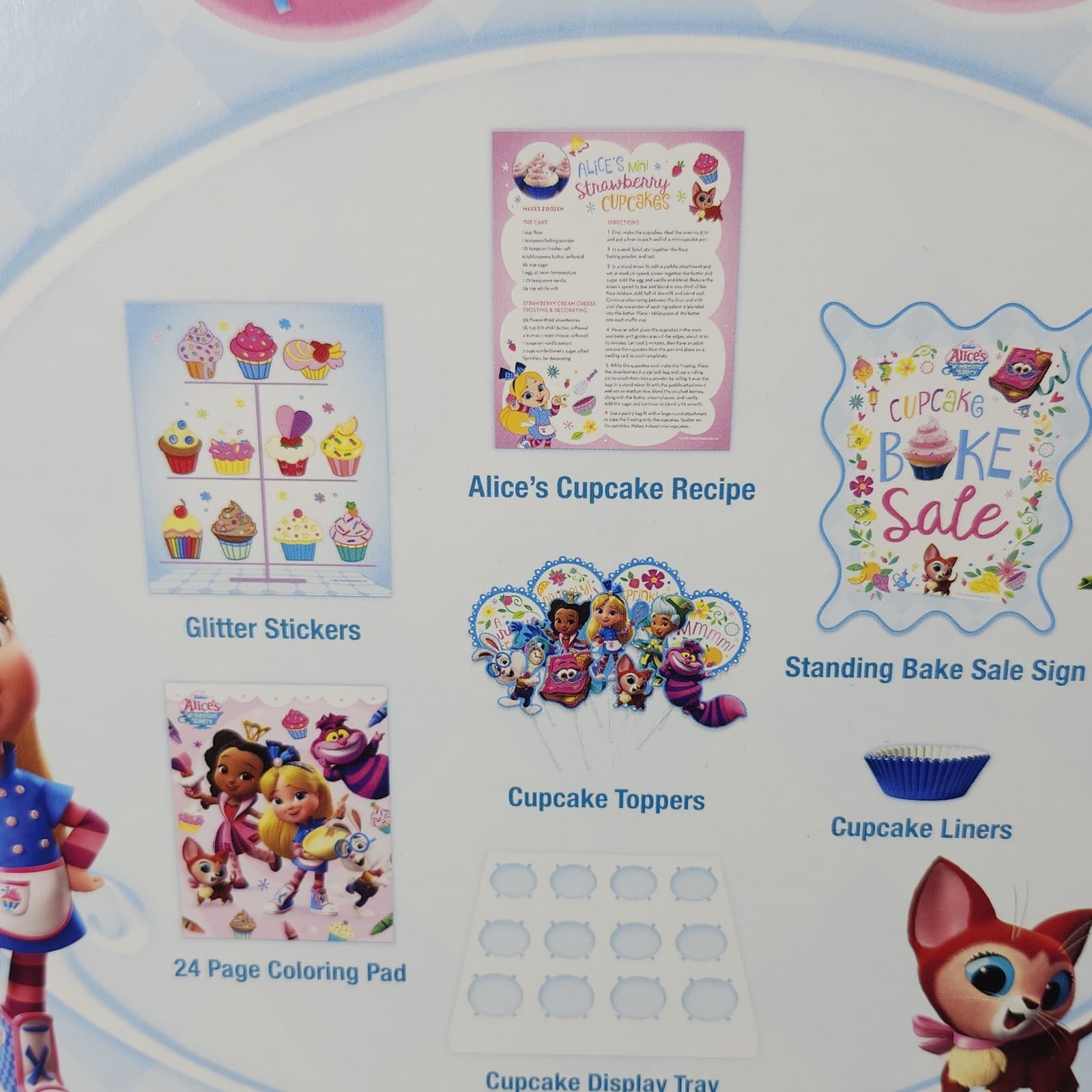 Disney Alice's Wonderland Bakery 28 Piece Cupcake Kit w/ Cupcake Recipe - Thumbnail 8