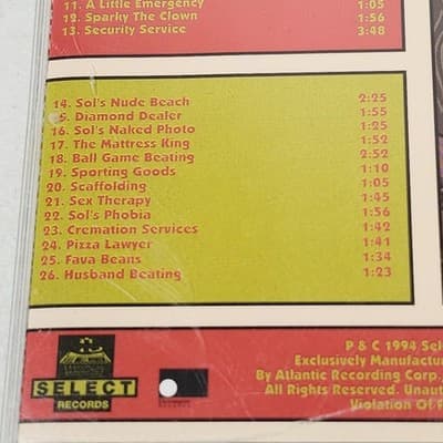 Jerky Boys 2 Music CD 1994 Atlantic - Thumbnail 5