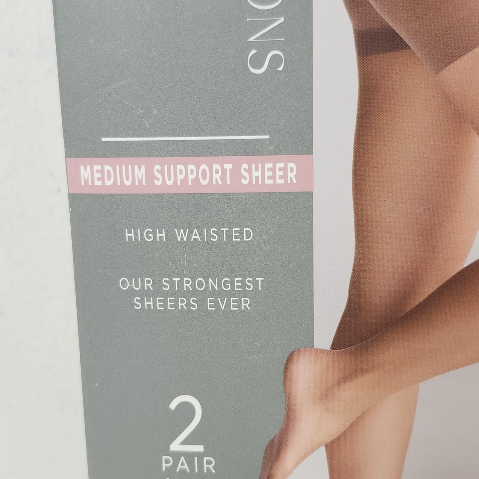 Silk Impressions Pantyhose 2 Pack S Coffee Bean 30 Denier Medium Support Sheer - Thumbnail 3