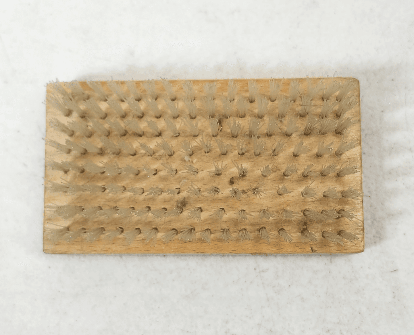 Vtg Soft Brush Shoe Shine Suede Cleaning Wooden Small Mini Brush 4.5" - Thumbnail 4