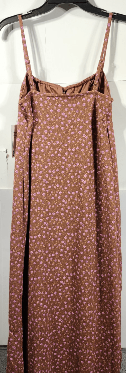 No Boundaries Womens Maxi Bodycon Dress Size XS 0-2 Pink Floral Design NEW - Thumbnail 5