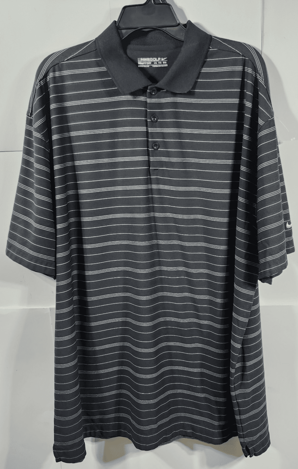 Nike Golf Dri Fit Polo Shirt Mens Size XXL Black Short Sleeve