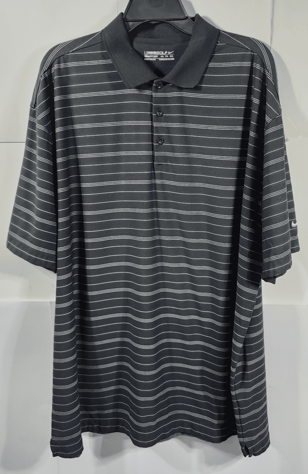 Nike Golf Dri Fit Polo Shirt Mens Size XXL Black Short Sleeve - Thumbnail 5