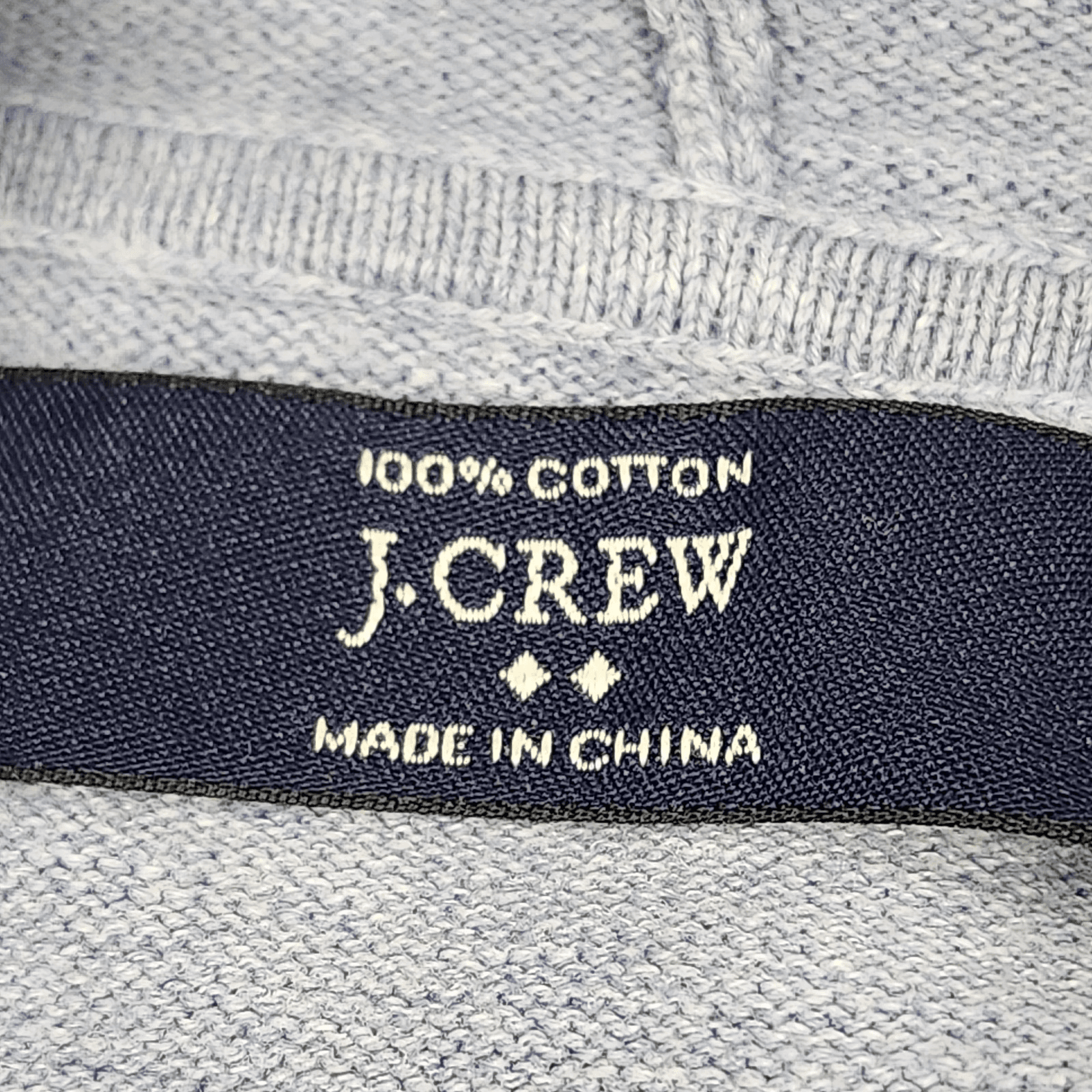 J.Crew Men's Long Sleeve Hoodie Size Large Blue Pullover Hooded Sweatshirt - Thumbnail 6