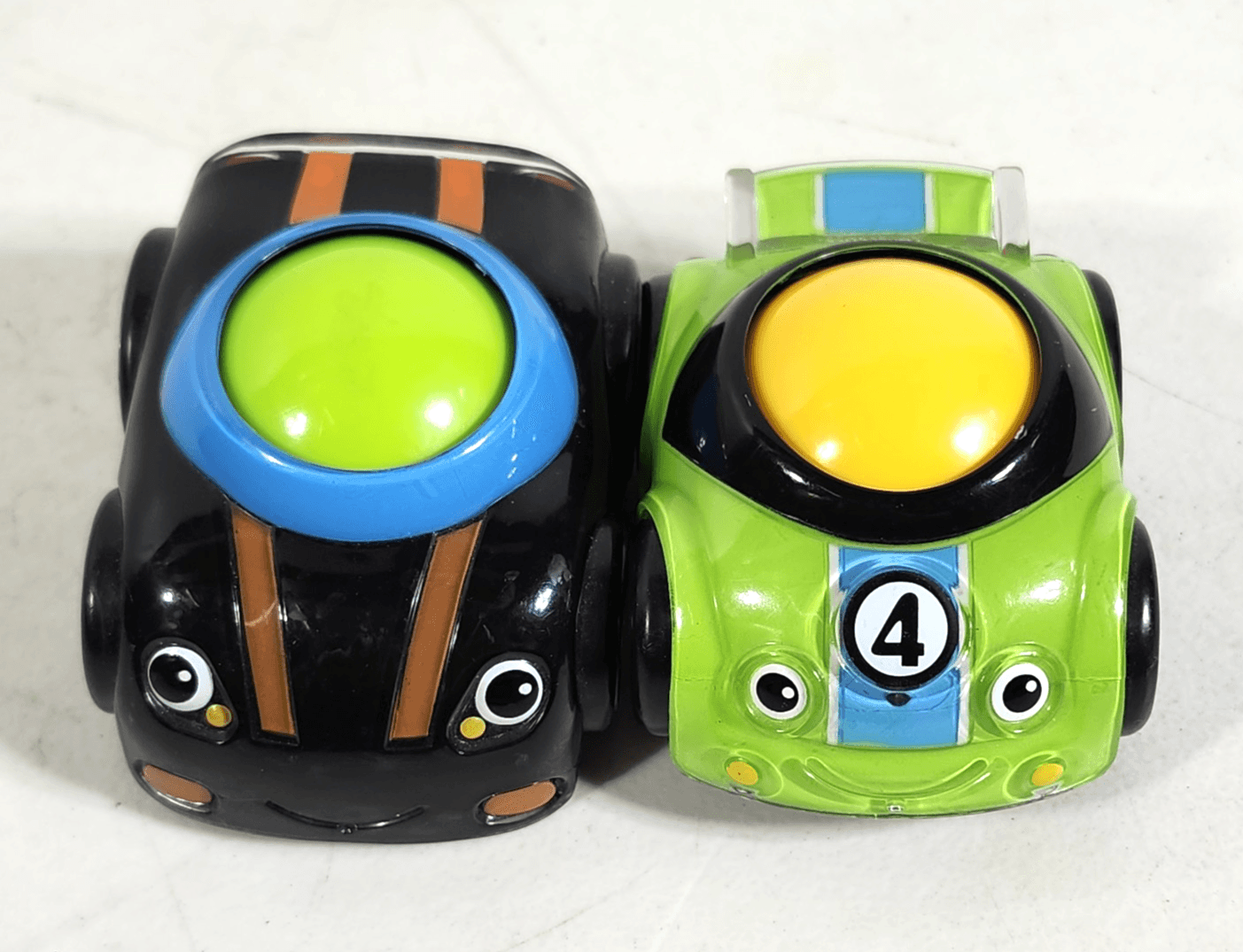 Fisher Price Little Lil Zoomers Roller Ball Race Cars Lot of 2 Striped 2010