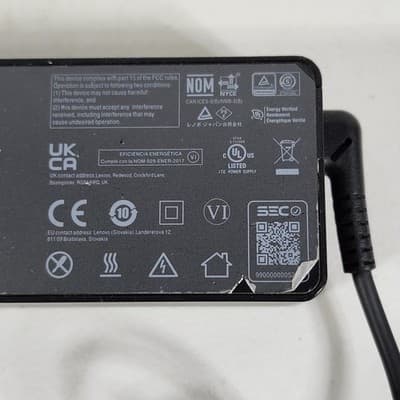 Lenovo 65W AC Adapter ADLX65YDC2D USB-C Charger w/ Power Cord - Thumbnail 3