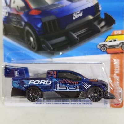 Hot Wheels Ford F-150 Lightning Super Truck Truckin' Along Blue 1/64 Toy NEW - Thumbnail 2
