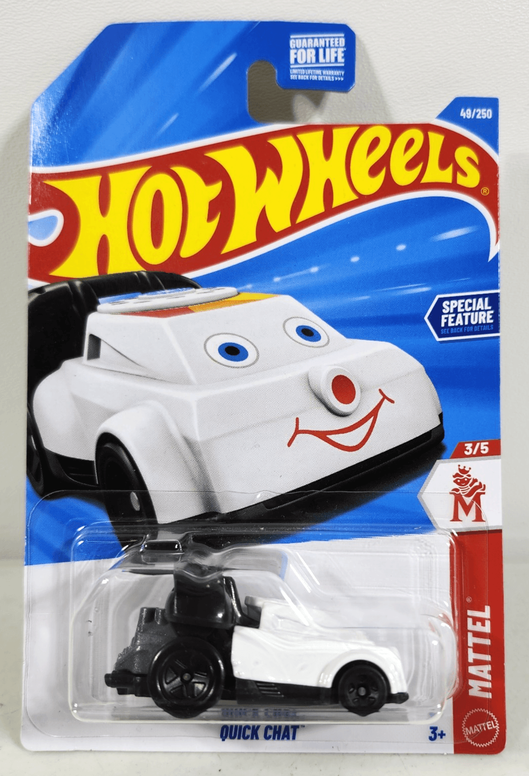 Hot Wheels Fisher Price Quick Chat Telephone White Car 1/64 Toy Mattel NEW