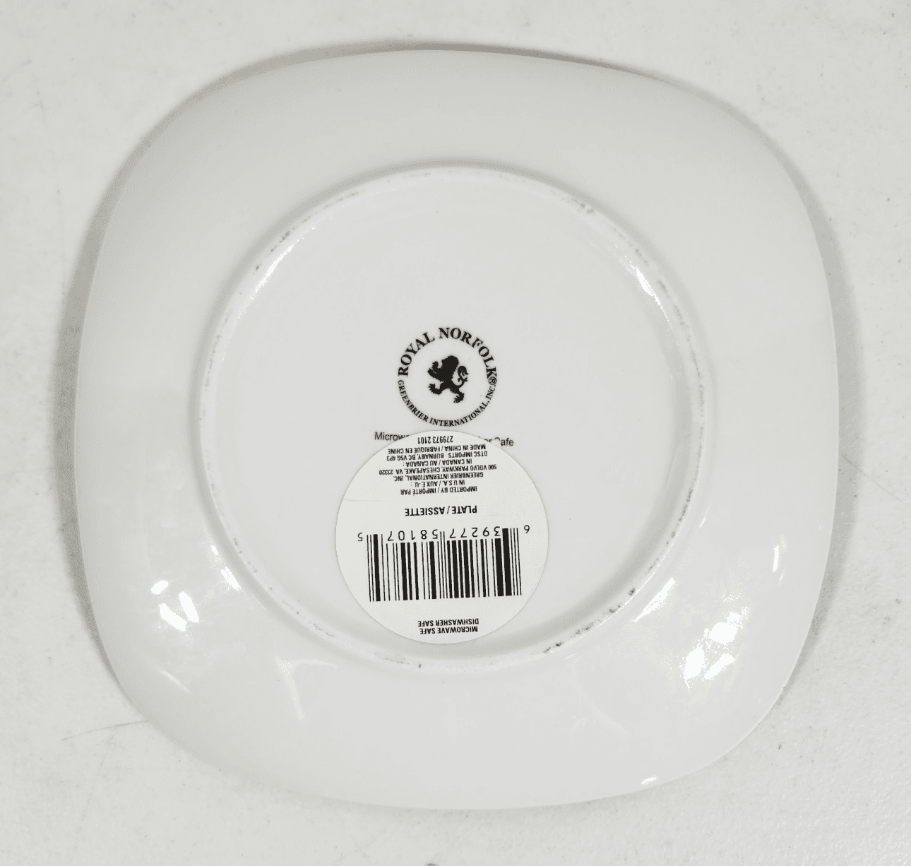 Royal Norfolk Square Salad Dessert Plate White 7.25" NEW - Thumbnail 6
