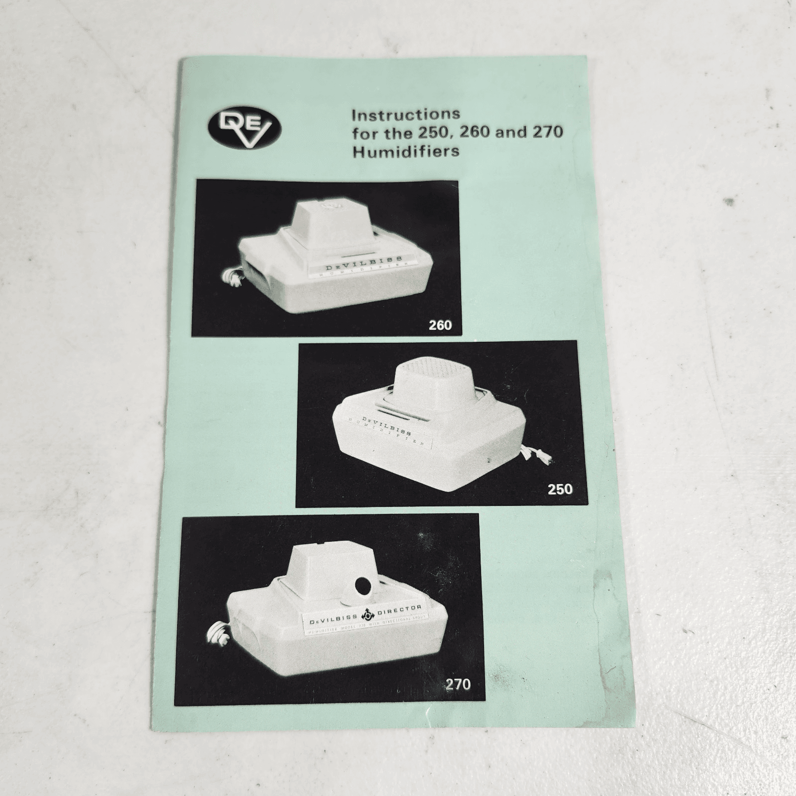 Devilbiss Humidifier Vintage Model 250 Light Blue With Box - Thumbnail 11