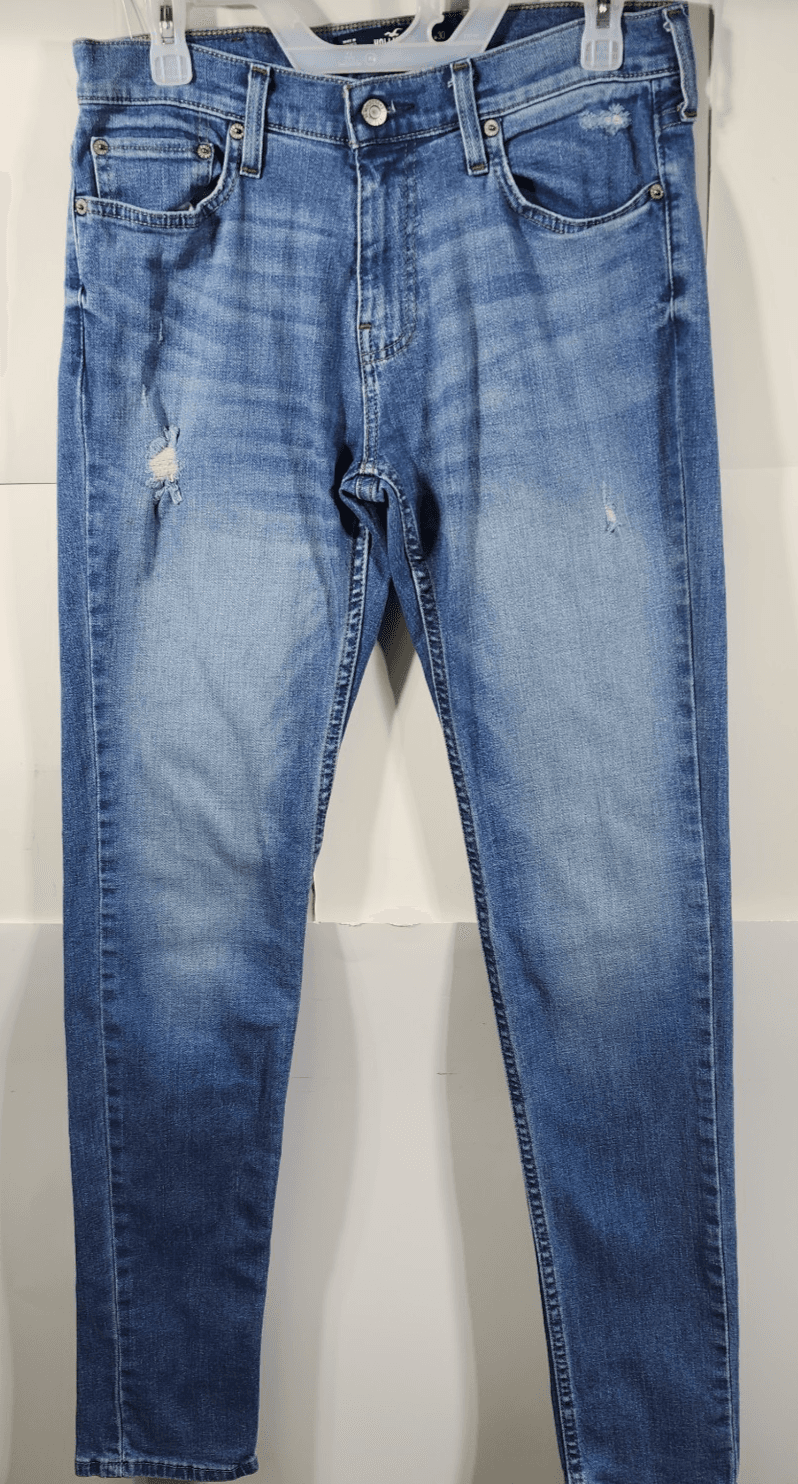 Hollister Blue Jeans Skinny Fit Epic Flex Denim Jean Mens 30 x 34 - Thumbnail 5