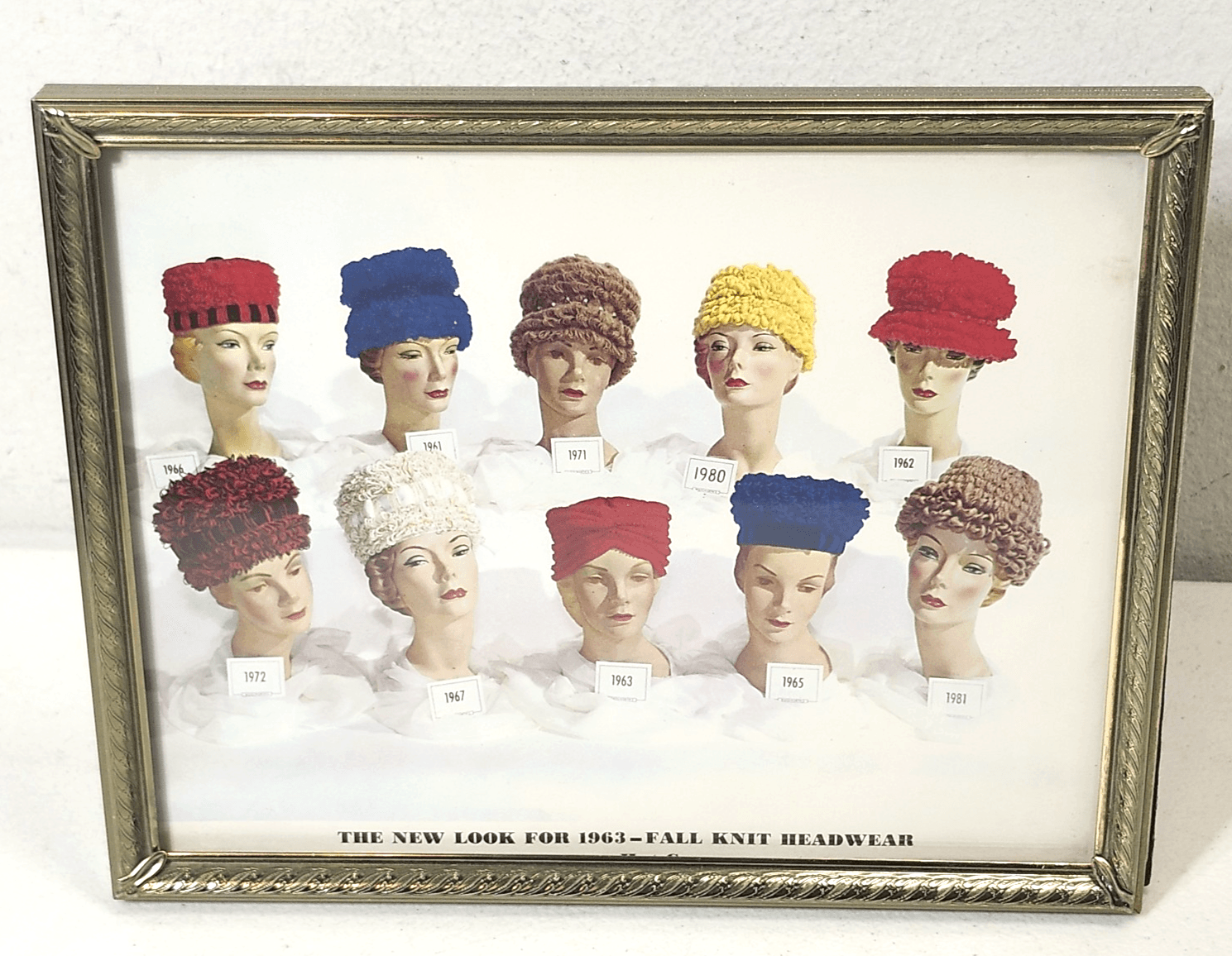 VTG Fashion Framed Picture The New Look For 1963 8" X 10"