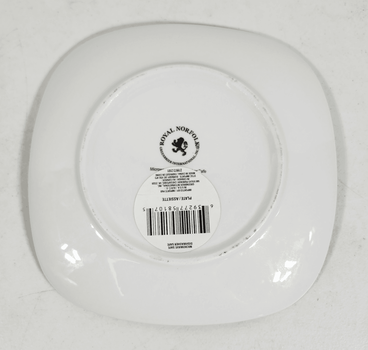 Royal Norfolk Square Salad Dessert Plate White 7.25" NEW - Thumbnail 5