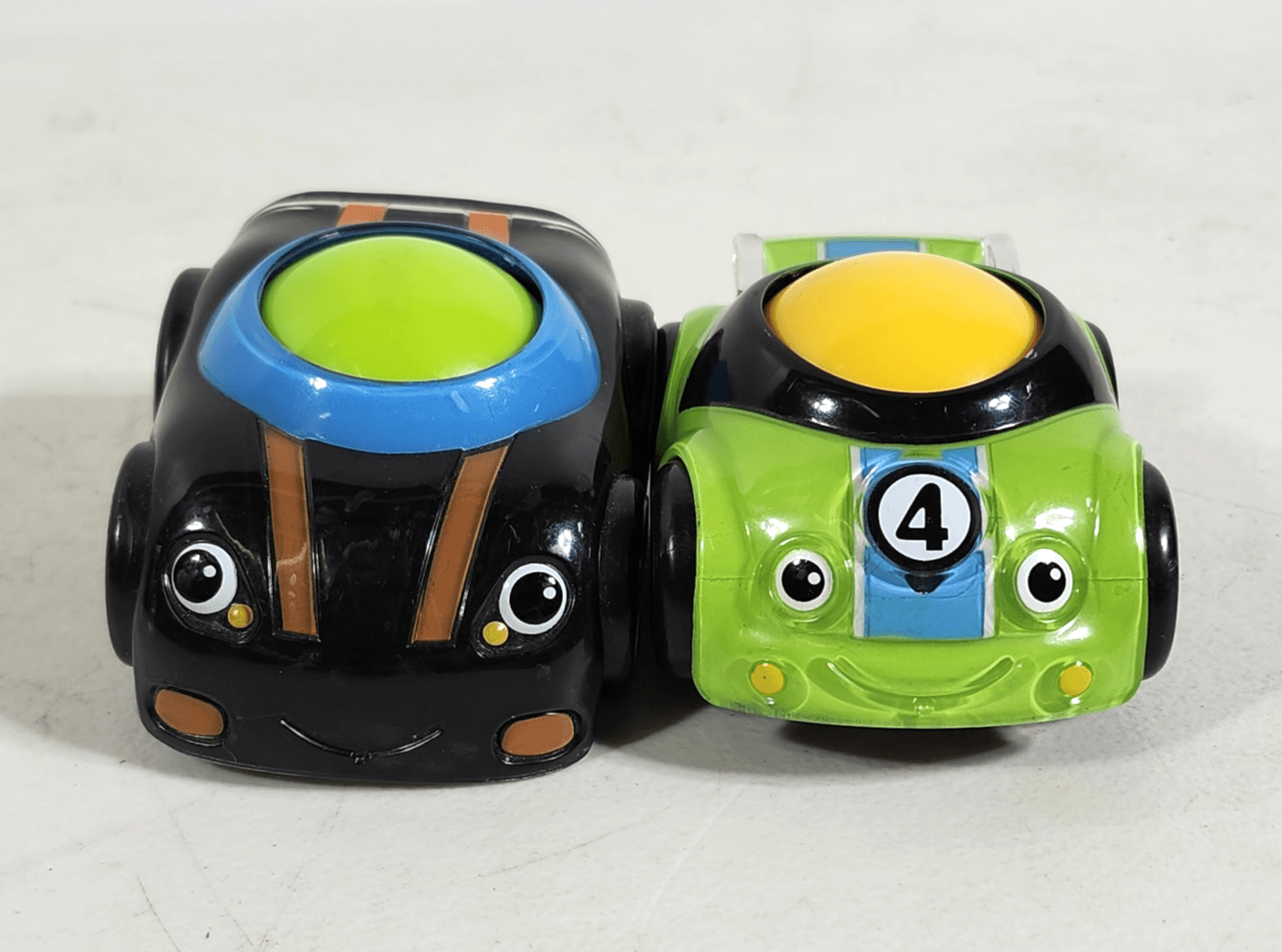 Fisher Price Little Lil Zoomers Roller Ball Race Cars Lot of 2 Striped 2010 - Thumbnail 2