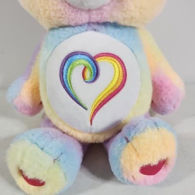 Care Bears 13” Plush Togetherness Bear Rainbow Heart Stuffed Animal Toy - Thumbnail 2