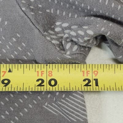 Adidas Men's L T-Shirt Gray Short Sleeve Top Essential Allover Print - Thumbnail 2