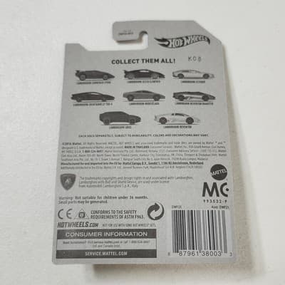 2016 Hot Wheels Lamborghini Reventon White Car 1/64 Toy Vehicle NEW - Thumbnail 7