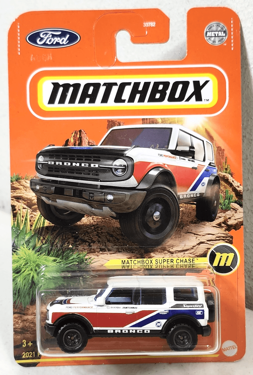 Matchbox Ford Bronco Super Chase 1/64 Car Toy Vehicle Mattel NEW