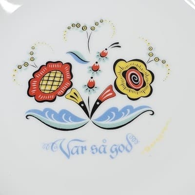 Vintage 1965 HELP YOURSELF #178 Ceramic Flowers Berggren Originals Plate - Thumbnail 5