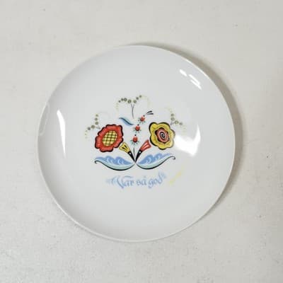 Vintage 1965 HELP YOURSELF #178 Ceramic Flowers Berggren Originals Plate - Thumbnail 3