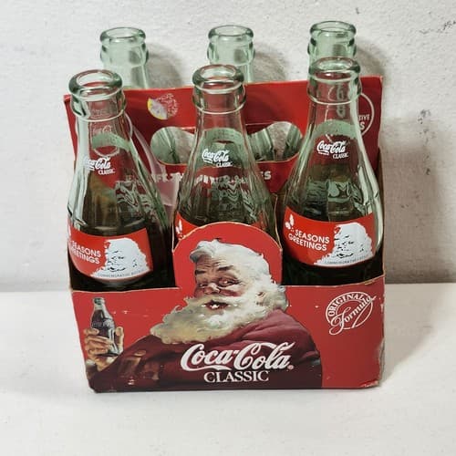 Coca Cola Classic VTG Bottle Six Pack With Holder Commerative - Thumbnail 3