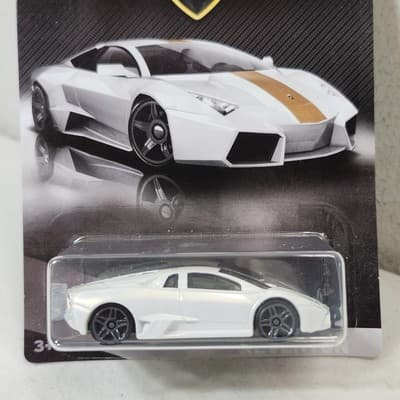 2016 Hot Wheels Lamborghini Reventon White Car 1/64 Toy Vehicle NEW - Thumbnail 2