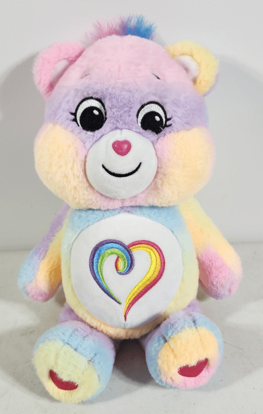 Care Bears 13” Plush Togetherness Bear Rainbow Heart Stuffed Animal Toy