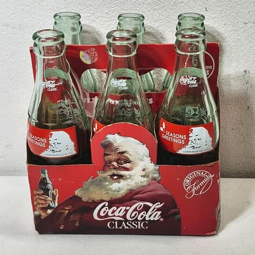 Coca Cola Classic VTG Bottle Six Pack With Holder Commerative - Thumbnail 2