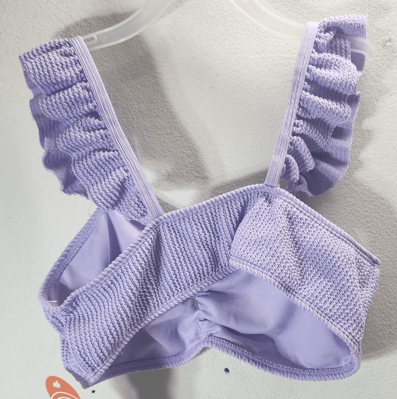 Wonder Nation Girls Swim Top Size XXL 18 Purple Ruffle NEW - Thumbnail 3
