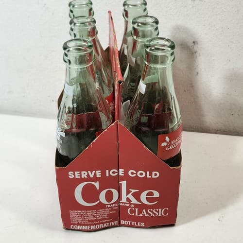 Coca Cola Classic VTG Bottle Six Pack With Holder Commerative - Thumbnail 5
