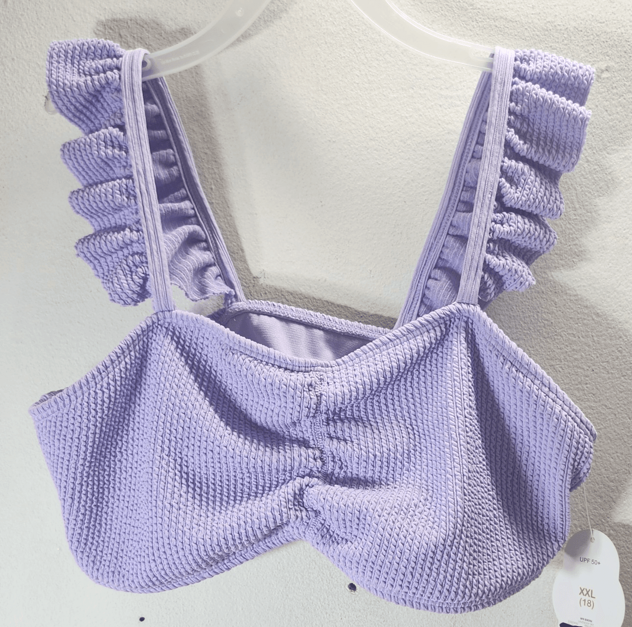 Wonder Nation Girls Swim Top Size XXL 18 Purple Ruffle NEW - Thumbnail 4