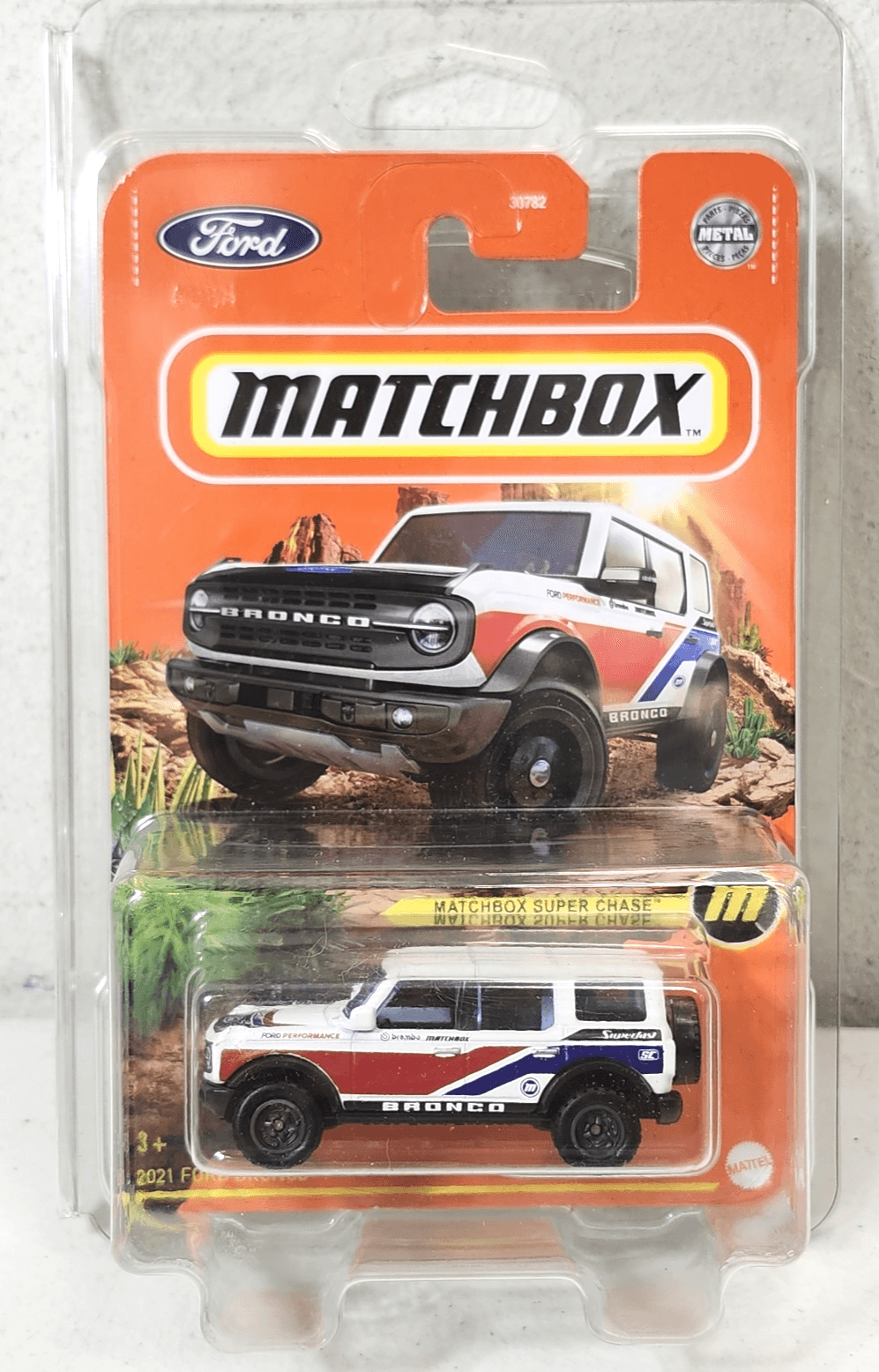 Matchbox Ford Bronco Super Chase 1/64 Car Toy Vehicle Mattel NEW - Thumbnail 2