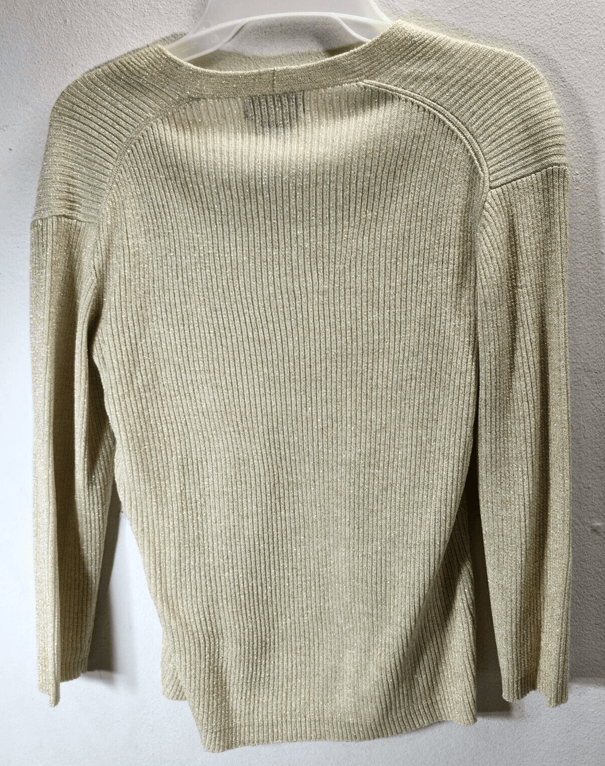 White Stag Womens Size Small Gold Metallic Shirt Blouse Top - Thumbnail 4