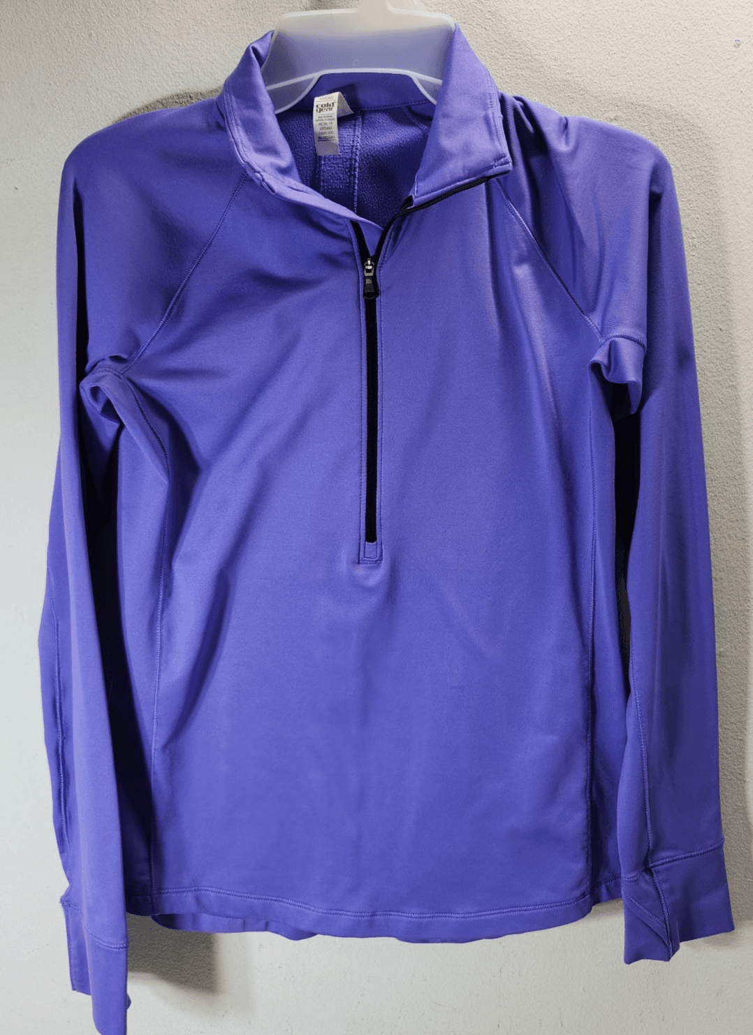 Under Armour Pullover Women's Small Purple Solid 1/4 Zip Gym Workout Casual