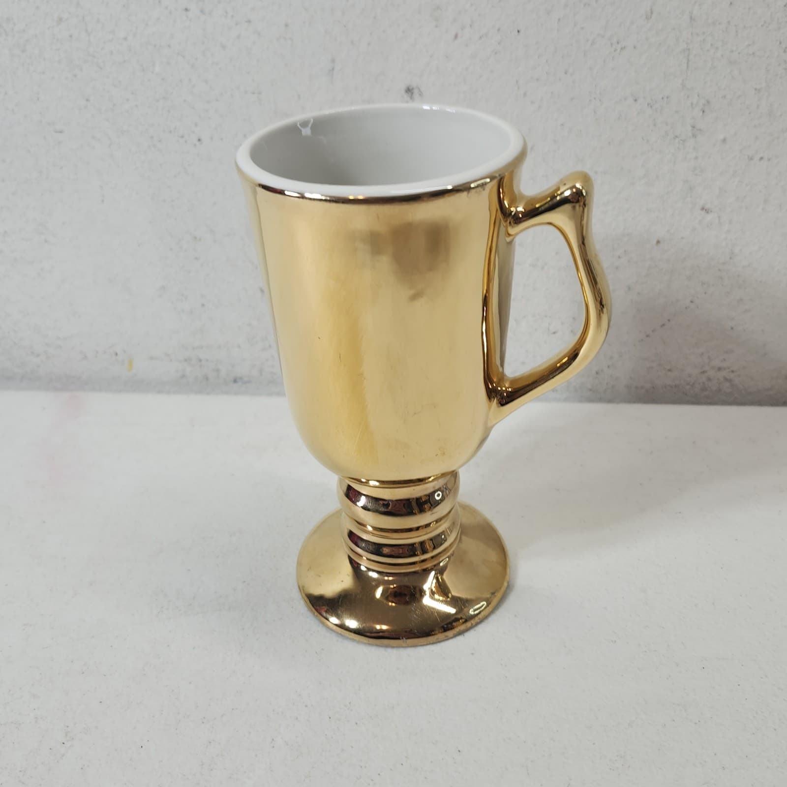 Vintage Hall Gold Ceramic Coffee Mug #1273 Collectible Pottery Made in USA - Thumbnail 6