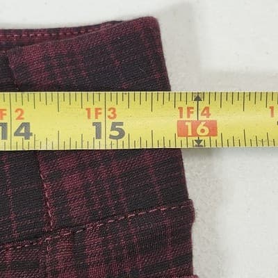 Liverpool Pull On Skinny Pants Womens Size 10 Red Black Plaid Flat Front - Thumbnail 2