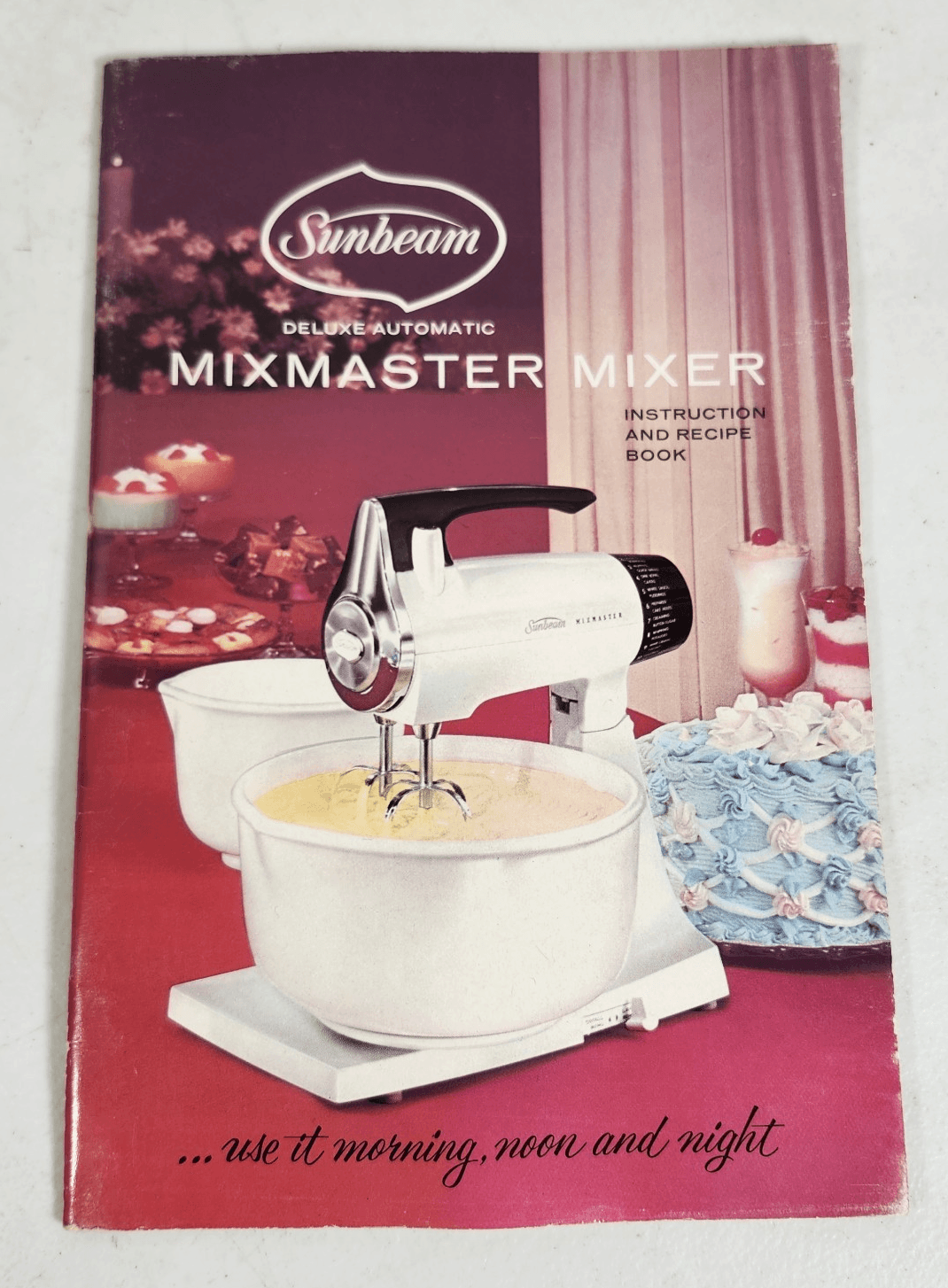 1957 Deluxe Sunbeam Mixmaster Mixer Instructions & Recipe Booklet #970