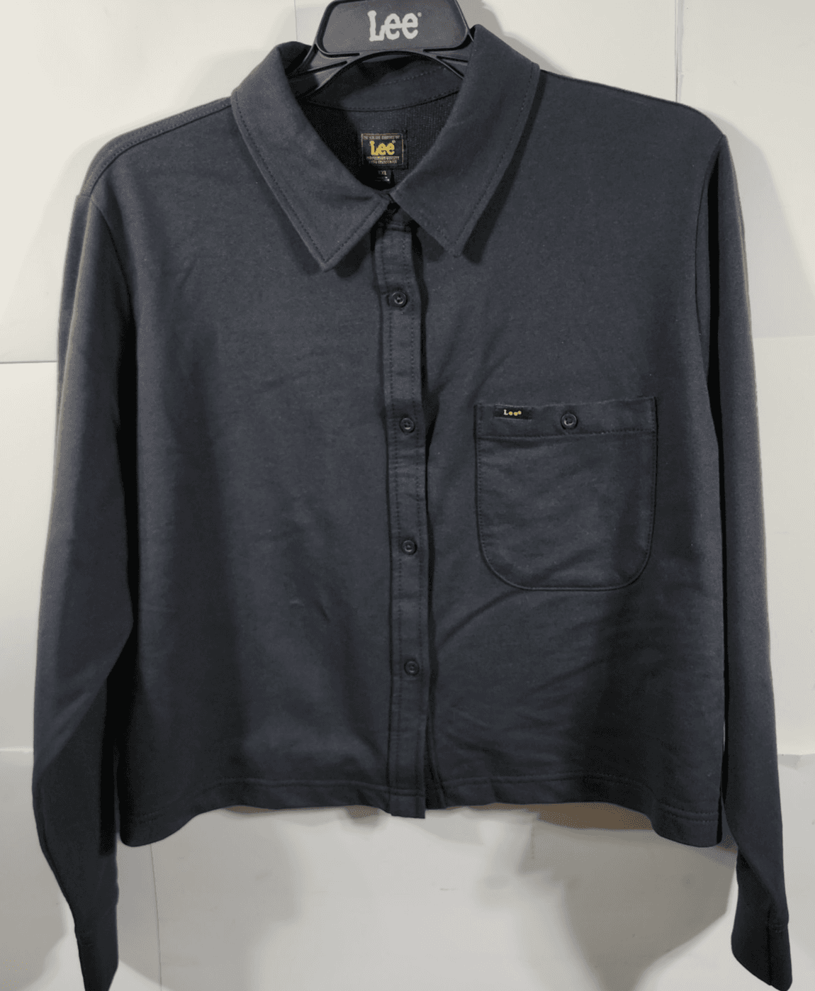 Lee Women's XXL Button Up Long Sleeve Shirt Black NEW - Thumbnail 5