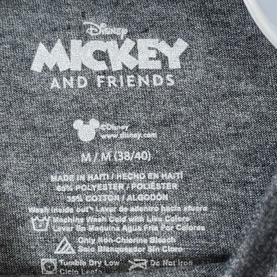 Disney Mickey Mouse Classic Cartoon Graphic T-Shirt Men's Size Medium Gray NEW - Thumbnail 8