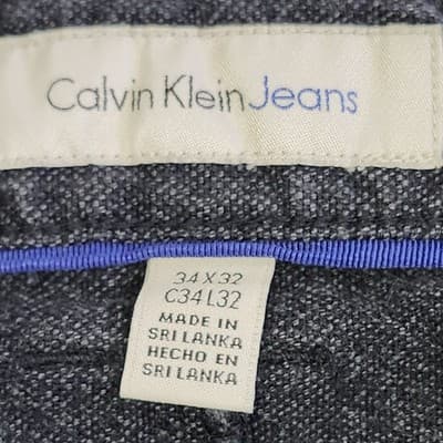 CK Calvin Klein Jean Men's Size 34x32 Straight Leg Pants - Thumbnail 7