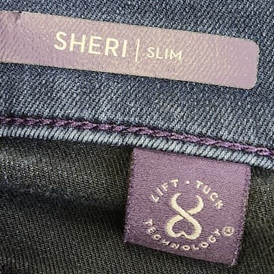 NYDJ Sheri Slim Jeans Womens 8P Blue Lift Tuck Tech Stretch Mid Rise - Thumbnail 8