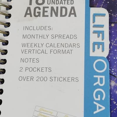 18 Month Undated Agenda Planner Calendar Notebook The Stars Shine For You - Thumbnail 3