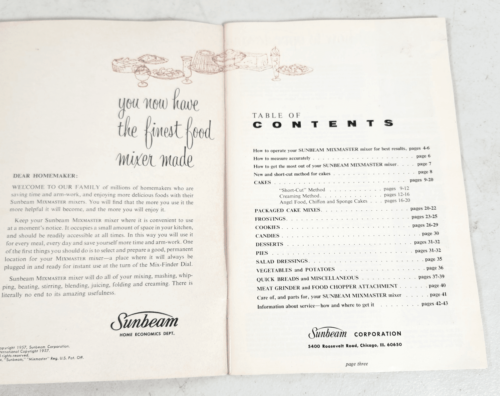 1957 Deluxe Sunbeam Mixmaster Mixer Instructions & Recipe Booklet #970 - Thumbnail 3