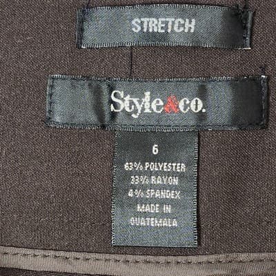 Style & Co Pants Mid Rise Straight Leg Size 6 Brown Work Core Cruise Classic NEW - Thumbnail 9