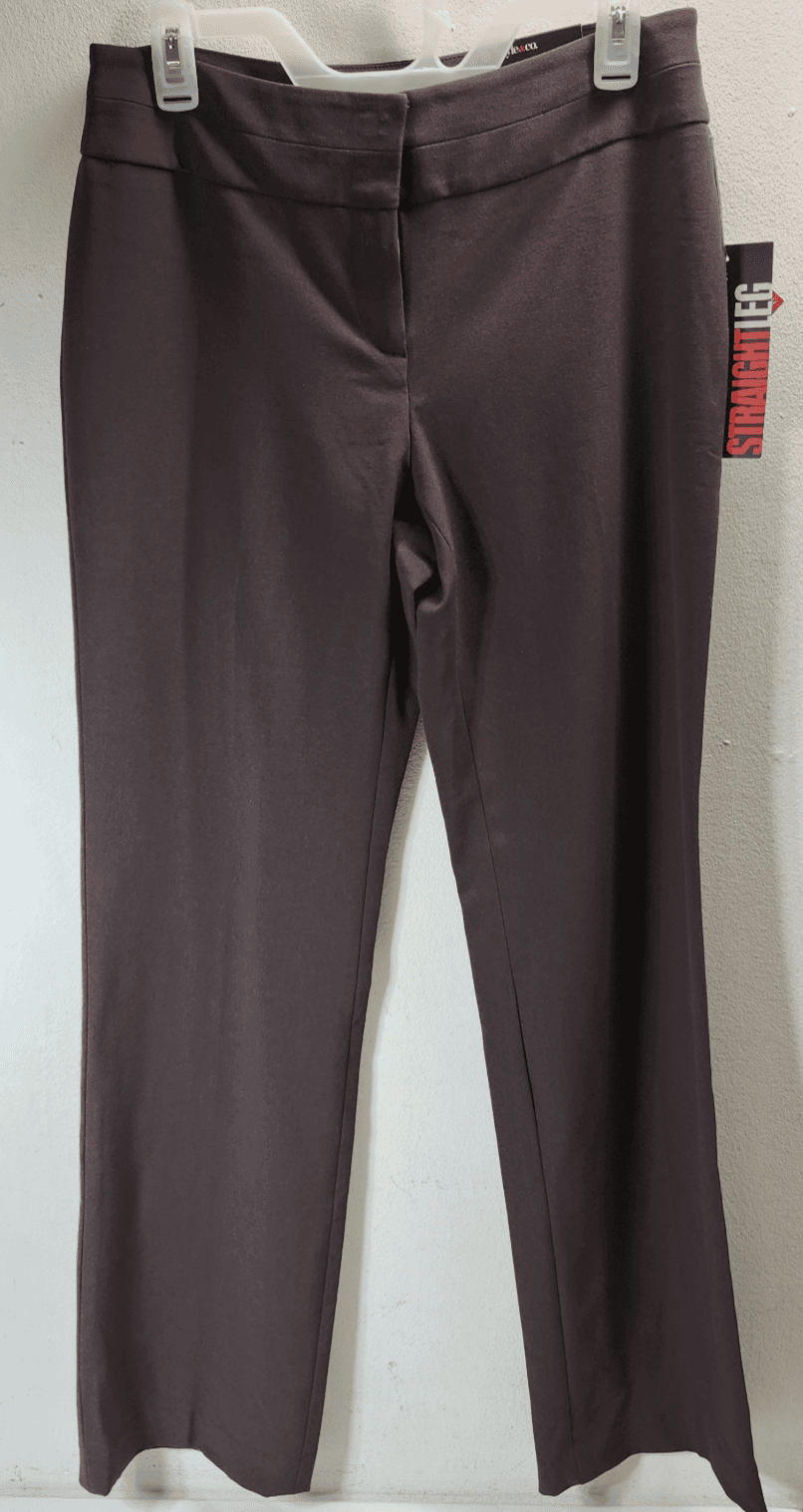 Style & Co Pants Mid Rise Straight Leg Size 6 Brown Work Core Cruise Classic NEW - Thumbnail 5