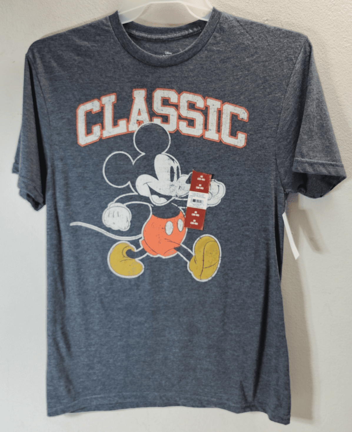 Disney Mickey Mouse Classic Cartoon Graphic T-Shirt Men's Size Medium Gray NEW - Thumbnail 5